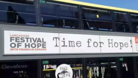 Adverts written "Time for Hope"