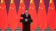 China’s President XI JINPING is giving speech
