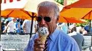 Biden is eating ice-cream